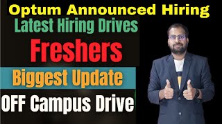 🔥BIGGEST HIRING ANNOUNCED  Associate Technical Consultant  Optum Stripe Job For Freshers [upl. by Wappes]