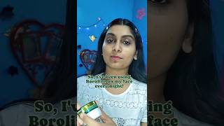 Using Boroline as my night cream skincare skincarehacks boroline glowingskin acne [upl. by Sesilu104]