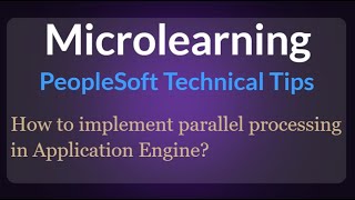 How to implement parallel processing in Application Engine [upl. by Atteval459]