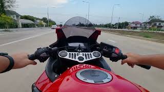 Honda CBR 500R 2023 Acceleration 0100 with the slip on exhaust mod [upl. by Krilov]