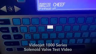 Videojet 1000 Series Solenoid Valve Test Video [upl. by Aenyl]