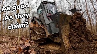 Building a Road in the Woods with CASE DL550 Bulldozer  Skid steer [upl. by Pozzy]