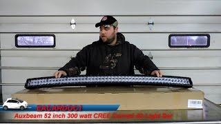 Auxbeam Curved 52 inch 300 Watt CREE 4D Light Bar Review [upl. by Carrissa]