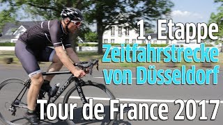 Tour de France 2017 Erste Etappe  Zeitfahrstrecke in Düsseldorf [upl. by Hochman]