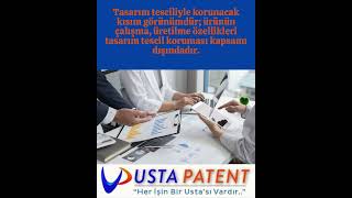 Tasarım sadece görsel koruma sağlar tescil tasarım patent hukuk [upl. by Mraz]