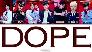 BTS 방탄소년단  Dope Color Coded Lyrics  ENDROMHAN [upl. by Aydin]