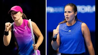 Tennis Elbow 4 Iga Swiatek vs Daria Kasatkina  Wta Finals Riyadh 2024 Group Stage [upl. by Lemuela]