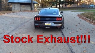 2015 Mustang GT Stock Exhaust Sound Clips [upl. by Nidia930]