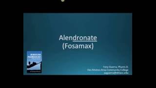 How to pronounce alendronate Fosamax Memorizing Pharmacology Flashcard [upl. by Griswold]