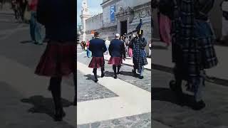 Piper amp kilties marching through Rome  pipe major Nick MacVicar [upl. by Aihsaei]