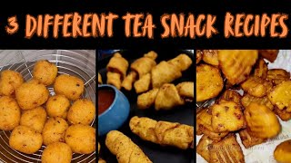 3 different tea snackDifferent potato snacks Simple easy and tasty recipe Vidishahomekitchen [upl. by Gayn]