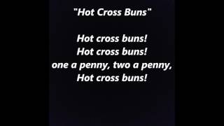 HOT CROSS BUNS words lyrics sing along song essential elements Suzuki [upl. by Avonasac]