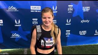 Allie Ostrander After Running PB at Olympic Trials [upl. by Aissila74]