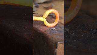 Making climbing hook mountain hook diy shorts forge blacksmith [upl. by Kreindler614]