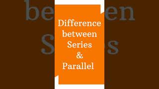 Difference between Series and Parallelshorts physics jee2025 neet2025 shiksharesources [upl. by Neenahs]