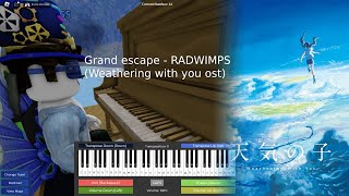 Grand escape  RADWIMPS sheet in description  Roblox Talent Show [upl. by Frans]