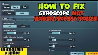 How to fix Gyroscope not working properly problem  BGMI amp Pubg Mobile In Hindi and English [upl. by Nah933]