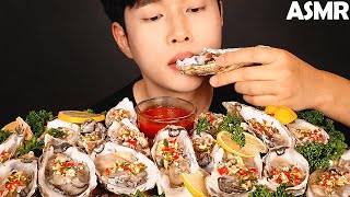 COOKING ASMR  How to eat deliciously raw amp grilled oysters mukbang  no talking eating sounds [upl. by Knowlton]