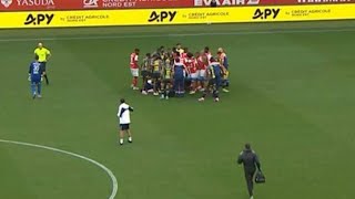 Amadou Koné Red Card after collision with Angel Gomes Reims vs Lille 02 Match Highlights [upl. by Victorine12]