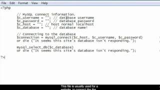 Tutorial on making an configphp file PHP [upl. by Leba]
