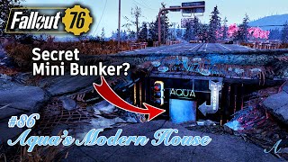 Fallout 76  Seamless Secret Bunker Camp w quick tips amp tutorial Aquas Modern house 86 [upl. by Gintz]