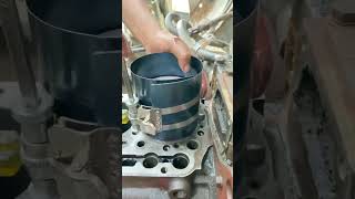 engine fitting mechanic piston kirloskar cummins kobelco jcb shorts trending [upl. by Goulette]