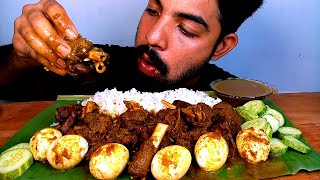 SPICY DESHI MUTTON AND EGG WITH RICE EATINGHUNGRYpiran [upl. by Nonnaehr]