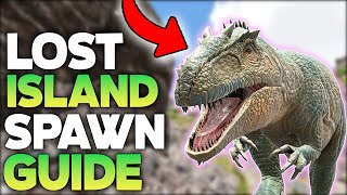 LOST ISLAND DINO SPAWN GUIDE Gigas Griffins Magmasaurs  ARK Survival Evolved [upl. by Yznil]