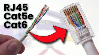 How to Crimp Cat5  Cat6 Network Patch Cables RJ45 plugs [upl. by Sacksen]