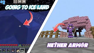 MINECRAFT SKYBLOCK EP2 GOING TO ICE LAND AND FULL nether armor ABHIDINO777 [upl. by Ryle832]