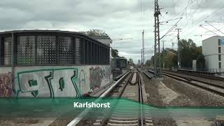 Führerstandsmitfahrt SBahn Berlin S3 Ostbahnhof  Erkner [upl. by Nattie216]