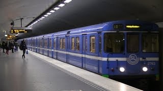 C6 Tunnelbanetåg vid Östermalmstorg Stockholm [upl. by Jt]