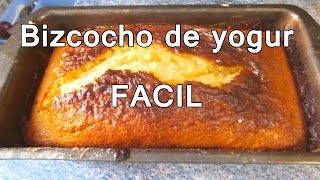 Bizcocho de YOGUR esponjoso RECETA facil [upl. by Aikal857]