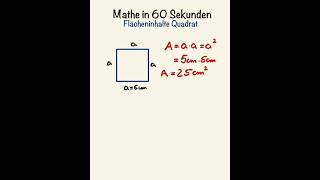 Flächeninhalt berechnen  Quadrat [upl. by Carrington]