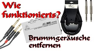 Wie funktionierts Mit dem Behringer HD400 Brummschleifen entfernen Tutorial German [upl. by Ahmar]