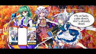 vsA10 Sanae  LV100 20sp duo farm comp  Touhou LostWord [upl. by Nawtna]