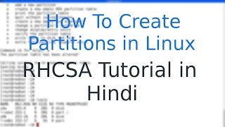 Linux How to Create Partitions in Linux in Hindi [upl. by Lari]