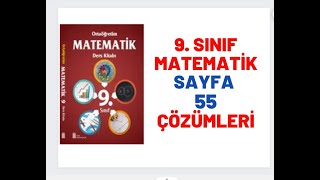 9 Sınıf Matematik Kitabı Sayfa 55 Pekiştirme Soruları Çözümleri [upl. by Nirrak]