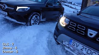 Mercedes GLC Coupe meets Dacia Duster in 2022 Snow Off Road [upl. by Nedak]