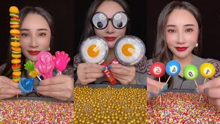 Candy crush sounds 😍 Satisfying ASMR mukbang treats asmr mukbang candy candy eating [upl. by Yolane]