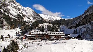 Llanos del Hospital  Hotel Hospital del Benasque Huesca Pirineos Spain  timelapse 26022024 [upl. by Olivero]