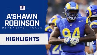 Highlights DL AShawn Robinsons Top Career Plays  New York Giants [upl. by Naawaj]