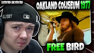 FIRST TIME HEARING Lynyrd Skynyrd  Free Bird LIVE AT OAKLAND COLISEUM 1977  GENUINE REACTION [upl. by Nanahs]