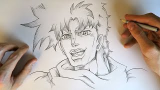 How To Draw Joseph Joestar  JoJos Bizarre Adventure  Step by Step Pencil Drawing Tutorial [upl. by Poppas]