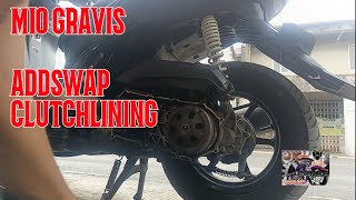 MIO GRAVIS ADD SWAP CLUTCH LINING [upl. by Aleen938]