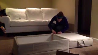 Ikea Ektorp Ottoman Assembly  Time Lapse [upl. by Sawtelle721]