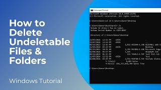 How to Delete Undeletable Files amp Folders in Windows 10 amp 11 No Software [upl. by Manouch]