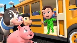 Wheels On The Bus  Farm Animals Learning and MORE NEW Educational Songs For Kids [upl. by Elohcin]