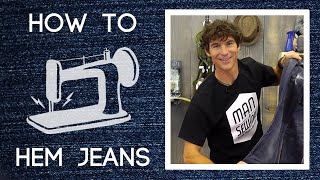 How to Hem Pants Easy Sewing Tutorial with Rob Appell of Man Sewing [upl. by Halla]