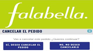 Como CANCELAR o ANULAR compra online en FALABELLA [upl. by Atikkin]